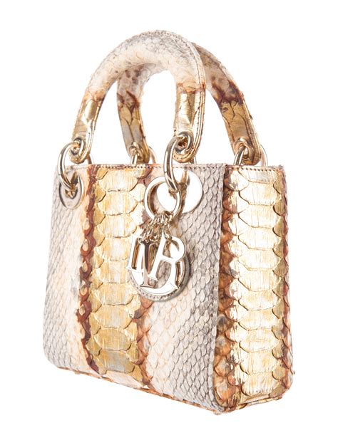 lady dior mini python bag|lady dior bag.